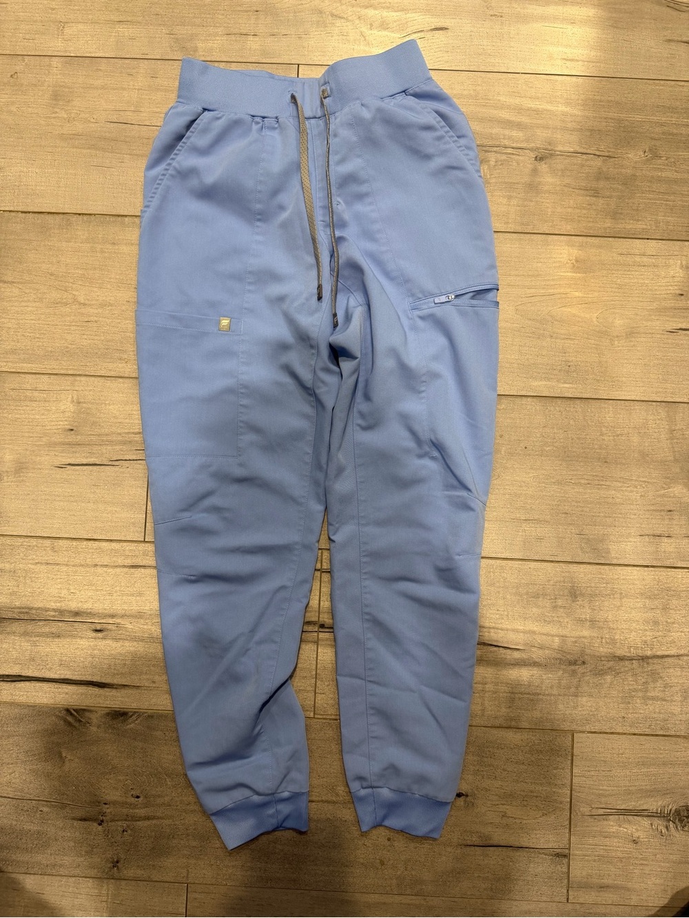 Fabletics Women's Light Blue Jogger Scrubs with Drawstring
